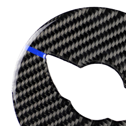 Red Blue Color Car Steering Wheel F Chassis Logo Carbon Fiber Decorative Sticker for BMW Mini Cooper F55 / F56 / F60 / Countryman F60, For BMW Mini F55 (Red Blue Color)