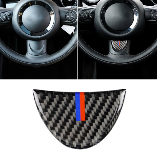 Red Blue Color Car Steering Wheel Carbon Fiber Decorative Sticker for BMW Mini R53 / R55 / R57 / R58 / R59 / R60 / R50 / R52 / F55 / F56, For BMW Mini R53 (Red Blue Color)