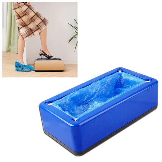 Blue shoe cover machine dispensing disposable blue shoe covers