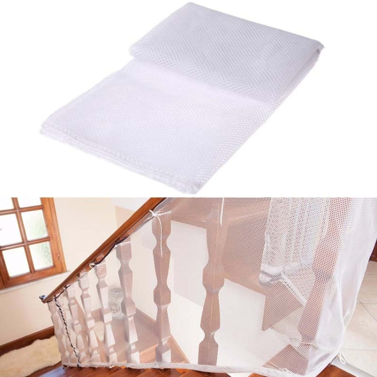 White stair safety net, braided balcony child safety mesh