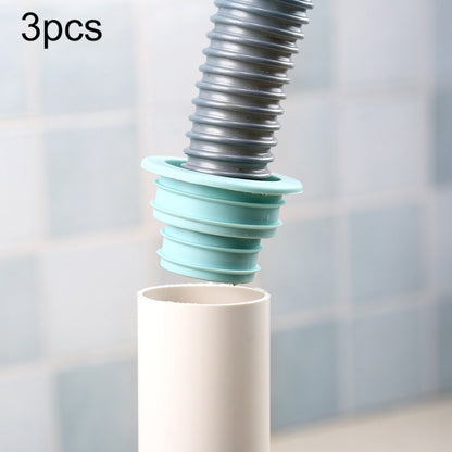 Mint silicone drain sealing plug with accordion joint for sewer pipe.