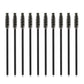 Row of black disposable eyelash mascara wands, set of 50