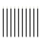 Eyeliner brush set showing multiple black-handled brushes with white tips