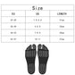 Size chart with black anti-slip summer insole and traction dot underside, pair