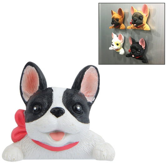 Home Decoration Originality French Bulldog Tie 3D Magnetic Buckle Fridge Paste, Bulldog  Magnetic