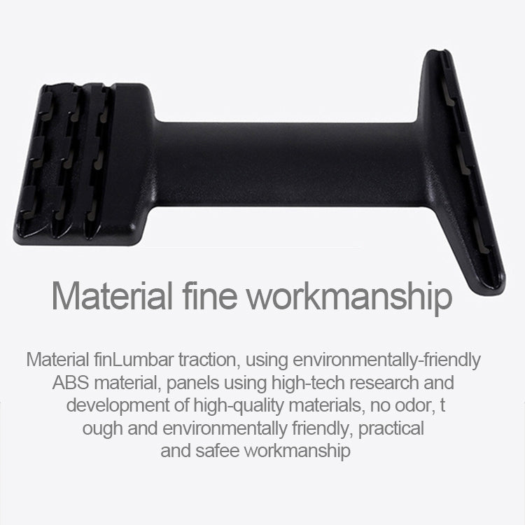 Black molded ABS lumbar traction stabilizer arm for back support belt