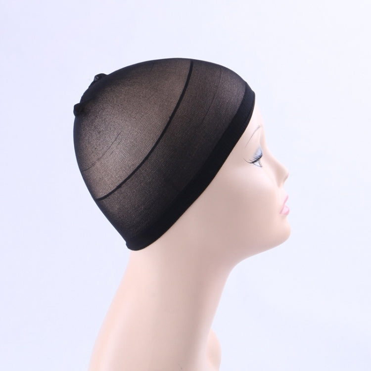 Black mesh wig liner cap, stretchy elastic beanie style