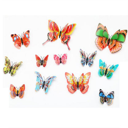 12pcs / Set Home Decoration Originality Double-deck PVC 3D Butterfly Wall Paste, Butterfly Wall Paste 5