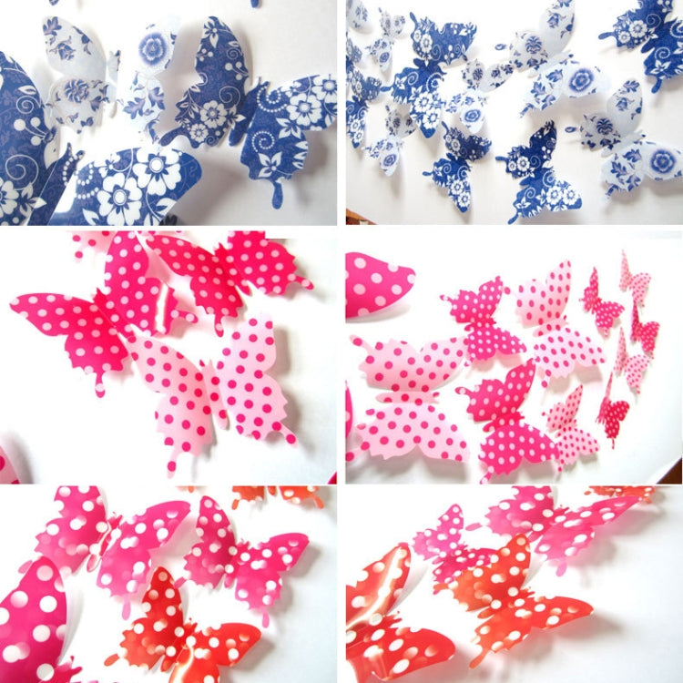 12pcs / Set Home Decoration Originality PVC 3D Butterfly Wall Paste, Butterfly Wall Paste 4