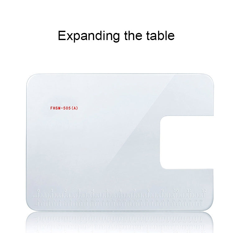 Mini sewing machine expanding table attachment with ruler scale