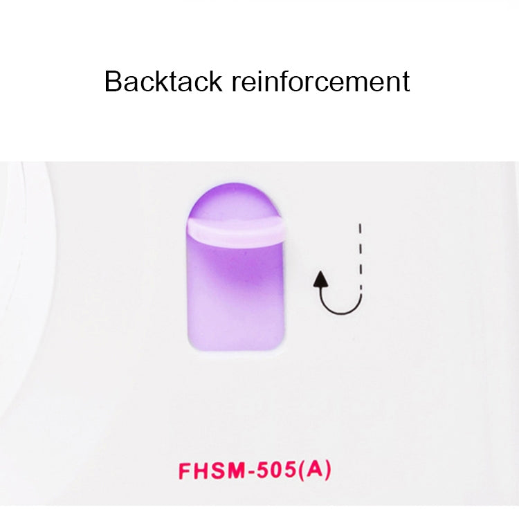 White sewing machine accessory cap with purple cover labeled F H S M-505(A)