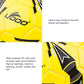 Fluorescent yellow PU football with black accents and LDOO logo detail.