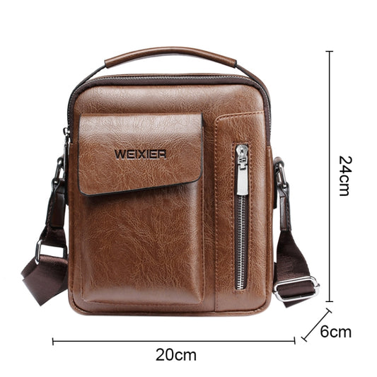 WEIXIER Universal Fashion Casual Men Shoulder Messenger Bag Handbag, Size: L (24cm x 20cm x 6cm)