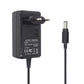 Black AC/DC charger adapter with side plug and DC barrel connector on cord