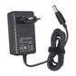 Black charger adapter with two-prong plug, DC barrel tip, and power cord