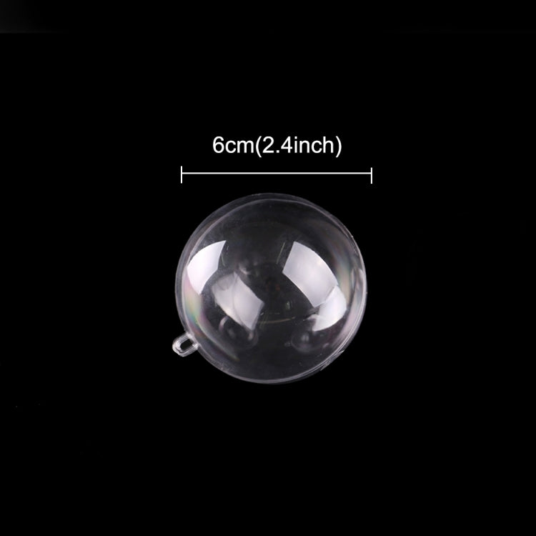 5 PCS Transparent Christmas Ball Hollow Plastic Sphere Ball Shaped Eternal Flower Ball Wedding Gifts Gift Box, Size: 6 x 6cm, Size: 6 x 6cm