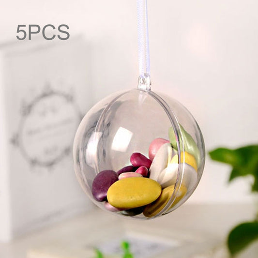5 PCS Transparent Christmas Ball Hollow Plastic Sphere Ball Shaped Eternal Flower Ball Wedding Gifts Gift Box, Size: 7 x 7cm, Size: 7 x 7cm