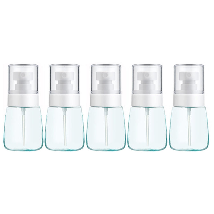 Set of 10 refillable fine-mist spray bottles, clear plastic with white pump sprayers