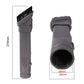 Detail dusting brush attachment with gray nozzle and dense black bristles, 29mm size
