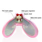 Pink postpartum hip trainer clip showing internal slide gear and elastic steel plate.