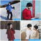 Black knit beanie worn by people in outdoor and travel settings.