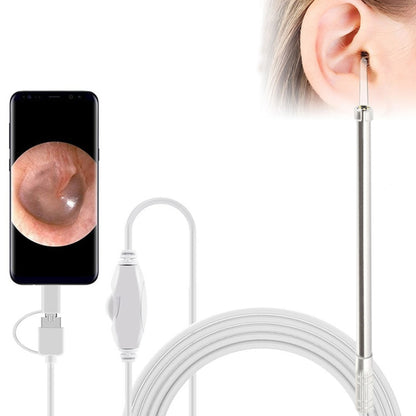 3-in-1 white USB ear inspection camera with ear spoon and cable for phone or PC