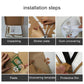 Wall sticker installation steps: unwrapping, applying template, and covering protective film