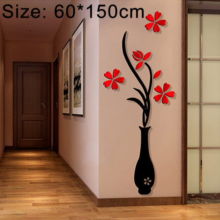 Creative Vase 3D Acrylic Stereo Wall Stickers TV Background Wall Corridor Home Decoration, Size: 60*150cm, Size: 60*150cm