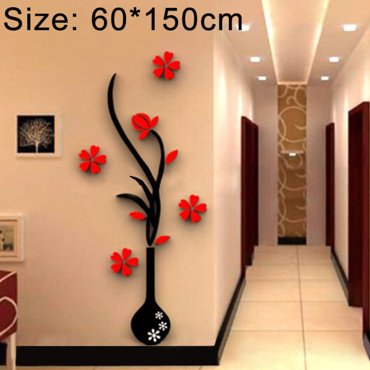 Creative Vase 3D Acrylic Stereo Wall Stickers TV Background Wall Corridor Home Decoration, Size: 60*150cm, Size: 60*150cm