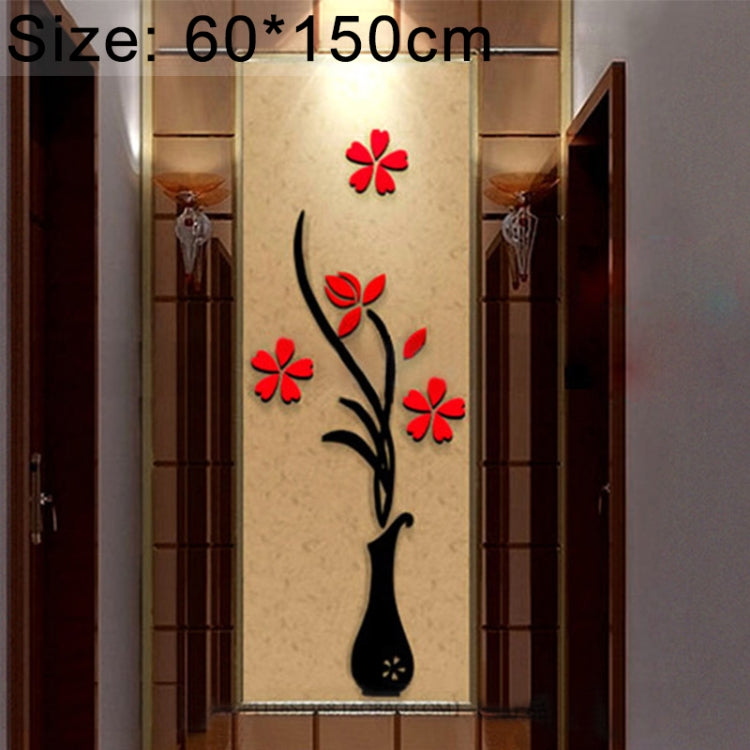 Creative Vase 3D Acrylic Stereo Wall Stickers TV Background Wall Corridor Home Decoration, Size: 60*150cm, Size: 60*150cm