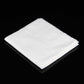 Folded white disposable cotton bath towel, compact rectangle