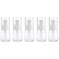 Set of 5 leak-proof 30ml clear travel plastic bottles with white pump sprayers