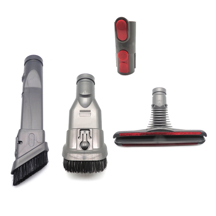 Vacuum replacement brush kit with narrow hard brush, wide brush, and bed suction head