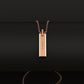 Rose gold magnetic pendant necklace with dotted plate and linked chain