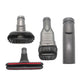 Vacuum brush attachment set: round brush, stiff brush, bed brush, connector tube