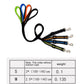 Size chart for nylon dog traction leash: S 2*(100–140) cm, weight 0.1