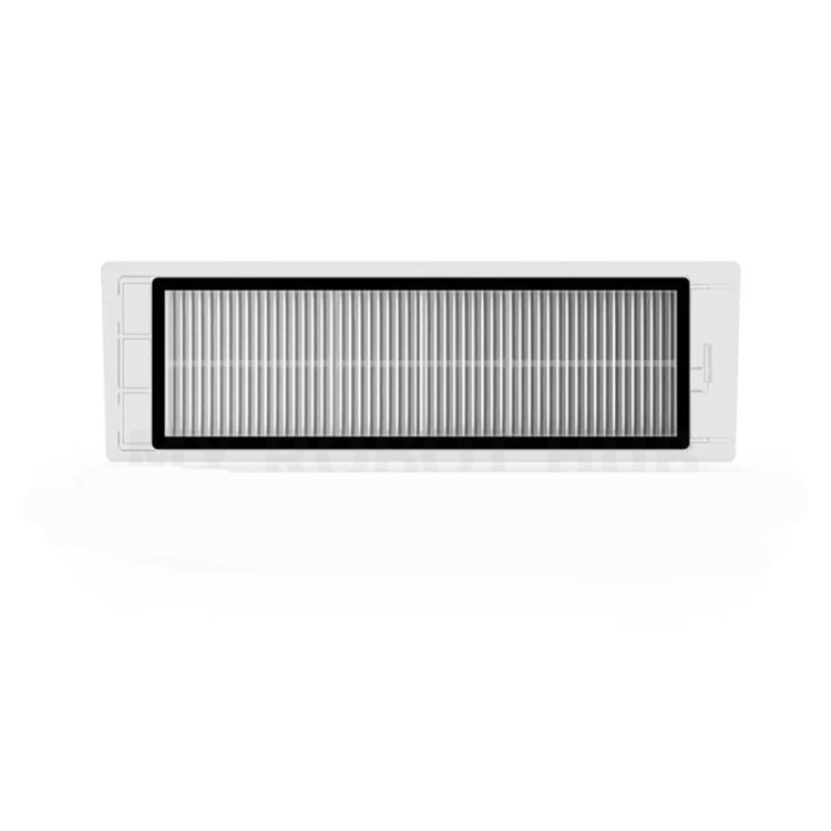 Replacement filter screen for robotic vacuum, rectangular gray grille element