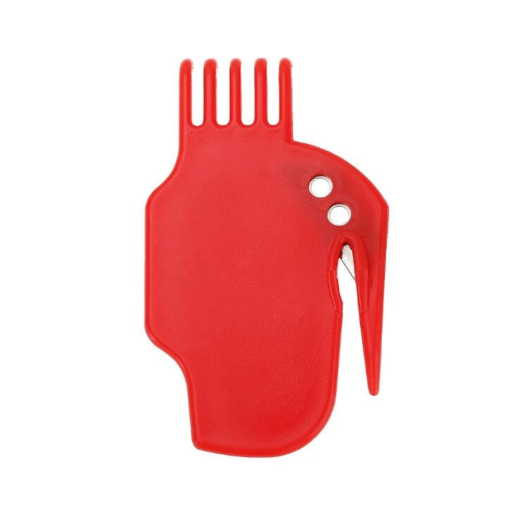 Red brush cleaning tool with comb teeth for robot side brush
