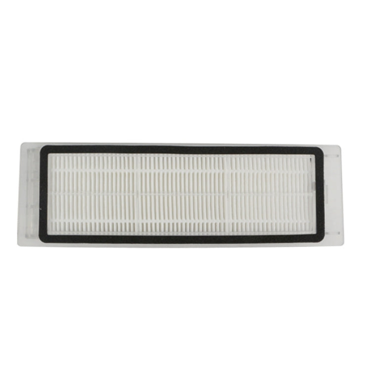 Rectangular replacement filter with white pleated media and black frame