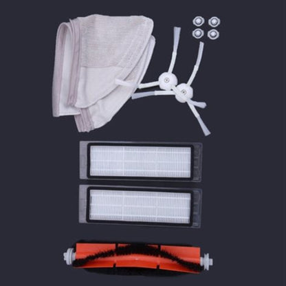 Robot sweeping accessory set: filter cloth, side brushes, and small hardware