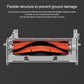 Sweeping robot brush module with orange bristle rollers in white housing