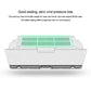 Robot mop filter housing with green pleated filter insert