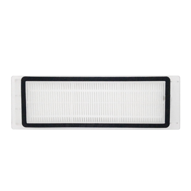 HEPA filter screen insert with white pleated mesh and black frame