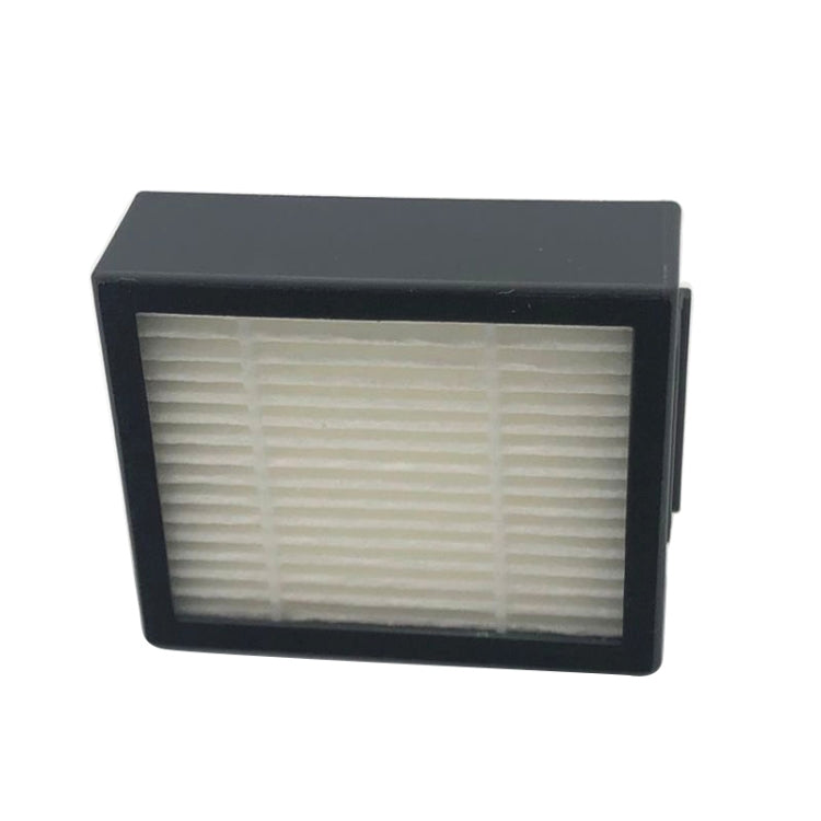 Black-framed rectangular filter with pleated white media
