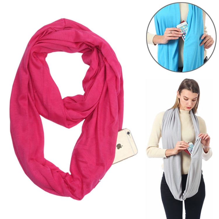 Women’s pink solid infinity scarf, looped cowl style for winter layering