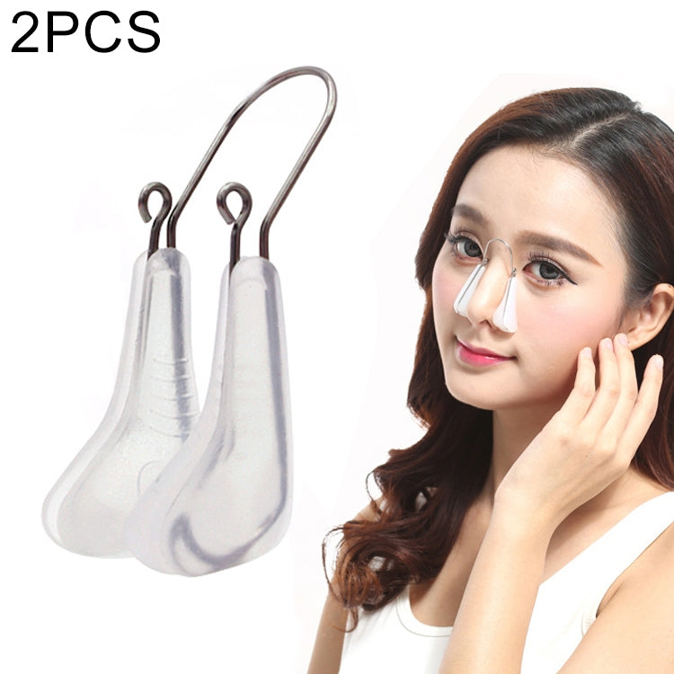 Clear nose clip braces, two soft nasal support pieces with loop handles