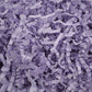 Lavender shredded paper filler strips with crumpled, ribbon-like paper pieces