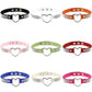 Rhinestone heart choker necklace set with assorted colors and silver heart buckles