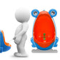 Cartoon Frog Shape Kids Wall-Mounted Potty Toilet