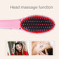 Pink hair straightener comb head with oval bristle pad
